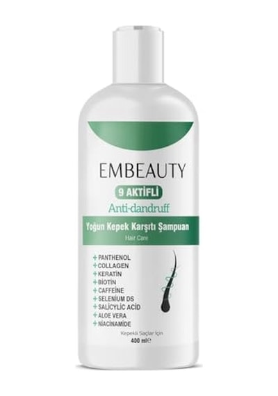 Kaşıntı Ve Egzama Karşıtı 9 Aktifli Kepek Karşıtı Tuzsuz Sampuan 400 Ml