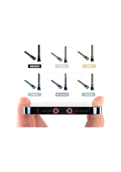 Apple Uyumlu iPhone 12 Mini Alt Vida Siyah Renk 2 Adet