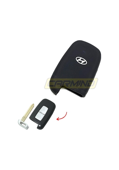 Hyundai Uyumlu 2 Buton Smart Anahtar Kılıfı Siyah