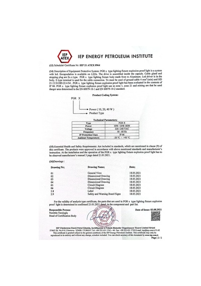 40 W Exproof Lineer Led Aydınlatma Armatür Beyaz