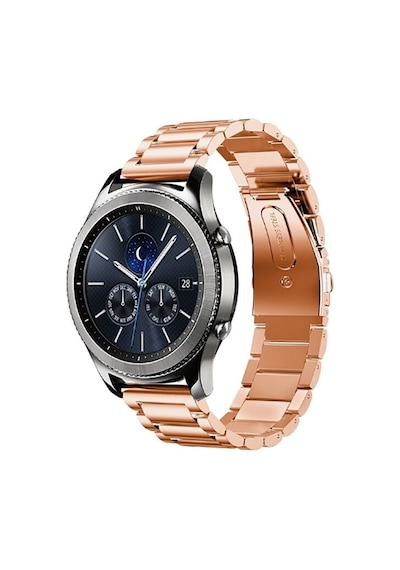 Gear S3 22mm Uyumlu Krd-04 Metal Zore Kordon-rose Gold
