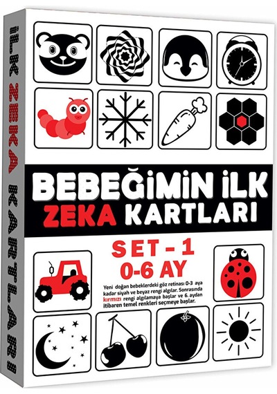 Eğitici Kartlar 0-6 Ay Erken Eğitim Zeka Kartı 2 Adet