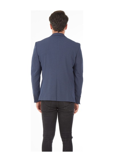 Sposo 5121Dar Kalıp Örme Kumaş İndigo Erkek Blazer Ceket İndigo Sposo 5121Dar Kalıp Örme Kumaş İndigo Erkek Blazer Ceket İndigo
