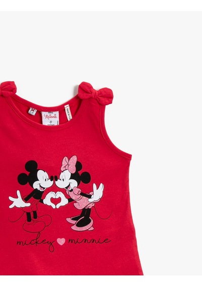Koton Mickey Mouse Lisanslı Atlet Pamuklu Kırmızı 1ymg39275ak