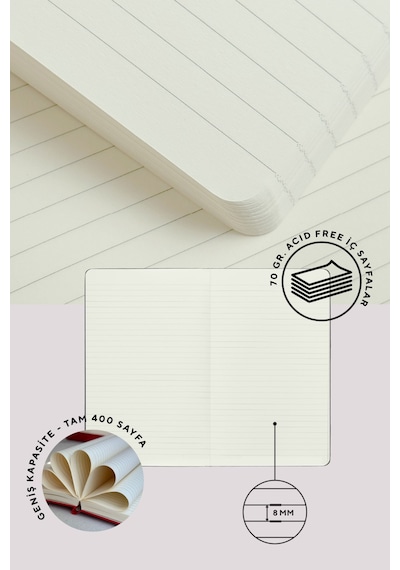Nota Bene Classic Sert Kapak Defter, 19x25 Cm, Çizgili Sarı