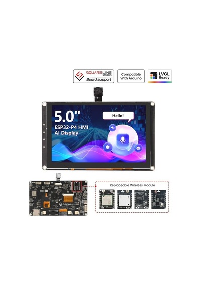 Elecrow Crowpanel Advanced 5 İnç Esp32-p4 Wifi 6 Hmı Dokunmatik Ips Ekran 800x480