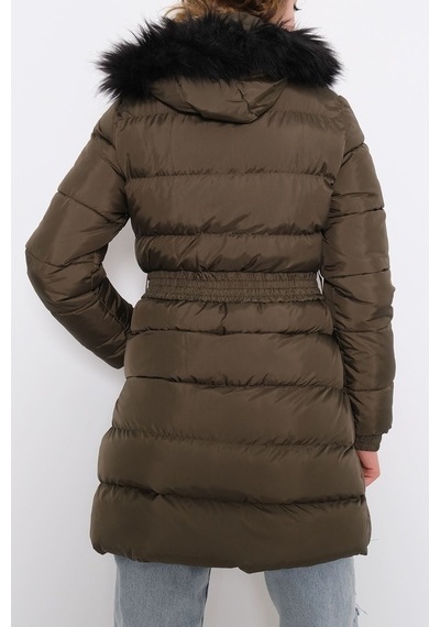 Kemerli Şişme Mont Haki - 6117.1555. Haki