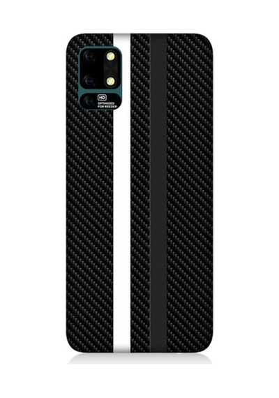 Reeder S19 Max Uyumlu Siyah Beyaz Karbon Motif Desenli Silikon Kılıf