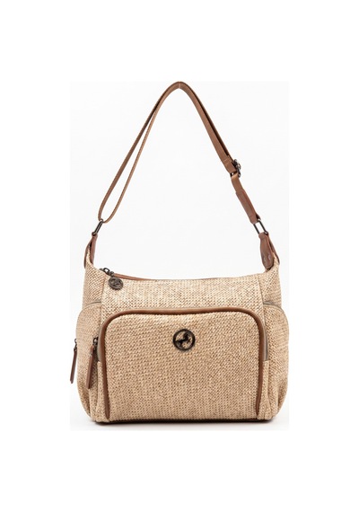 Miami Polo Clup Çok Bölmeli Çapraz Çantası 26/19 Cm Bej