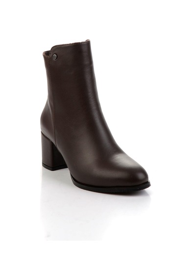 Bambi Kahve Hakiki Deri Kadın Bot & Bootie K02208020903 Kahve