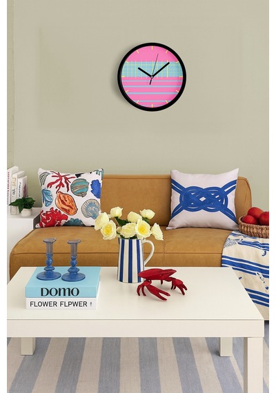 Modern Tasarım Duvar Saati - 25cm - Önü Camlı Siyah Kasa - Sessiz Mekanizma-jh0502 Siyah