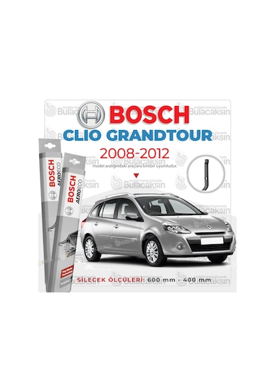 Renault Clio Grandtour Muz Silecek Takımı 2008-2012 Bosch Aeroe