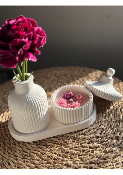 Dekoratif Mum 3 Lü Set