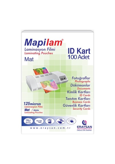 Mapilam 125 Mic. Mat Laminasyon Filmi Id Kart 70 x 100 CM 100'lü