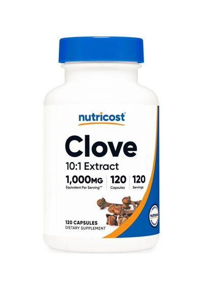 Nutricost Clove 10:1 Extract Capsules 1000 Mg 120 Caps.