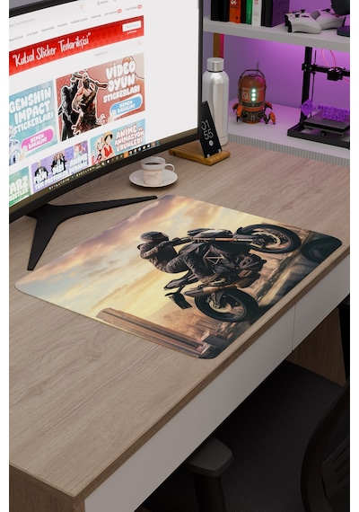 Motorsiklet Kaymaz Dikişli Kauçuk Oyuncu Mousepad V1 - 48x40 Xl Gaming Mouse Pad Fare Altlığı