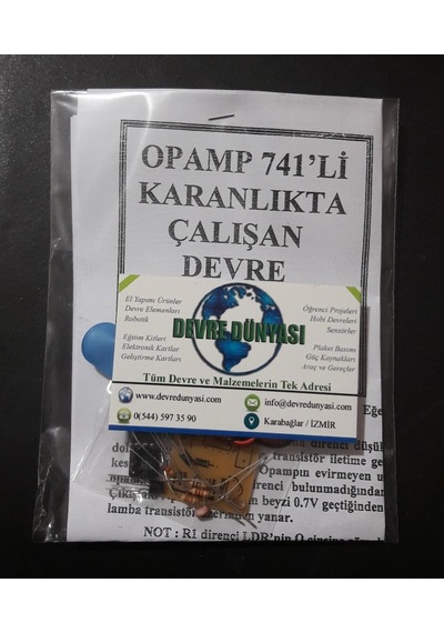 Opamp 741'Li Karanlıkta Çalışan Devre