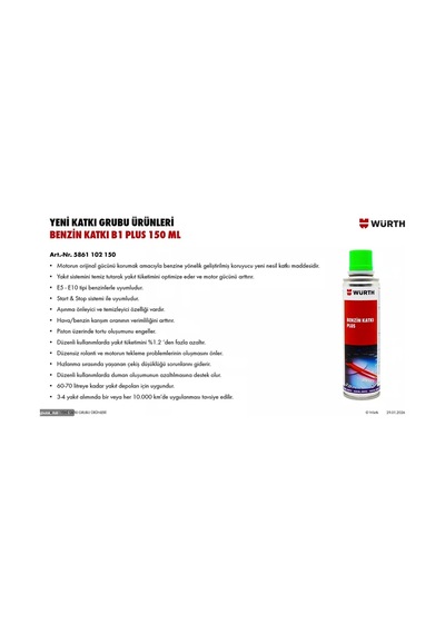 Benzin Katkı Plus 150 Ml Aparatsız