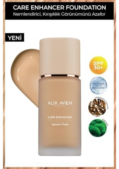 Alix Avien Kırışıklık Karşıtı Nemlendirici Spf30 Parlak Bitişli Fondöten Care Enhancer 810 Desert Sand