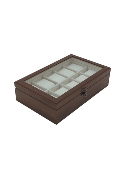 Woodini Premium Krem 10'lu Ahşap Saat Kutusu - Yeni Nesil Yastıklı