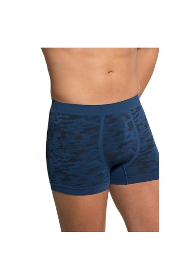 Doremi Sky Kamuflaj Erkek Boxer Mavi - Siyah
