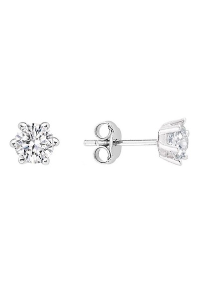 18 Ayar 0.14ct E-f Vs Altı Tırnak Tektaş Küpe Wpe3461