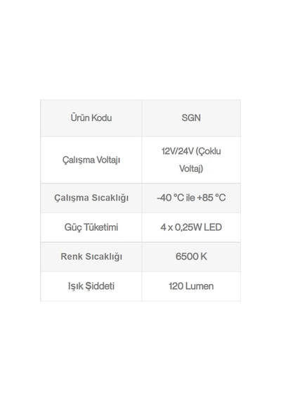 Sanel Kuğu Boynu Harita Okuma Lambası Y.m 12v 24v Uyumlu Universal Sgn-02