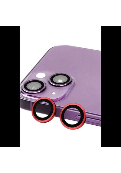 İphone 13 Mini Raze Metal Kamera Lens - Kırmızı Diğer
