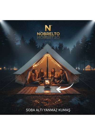 Nobrelto Yanmaz Isı Yalıtım Kumaşı - 70x100 Cm Soba Altı Koruyucu