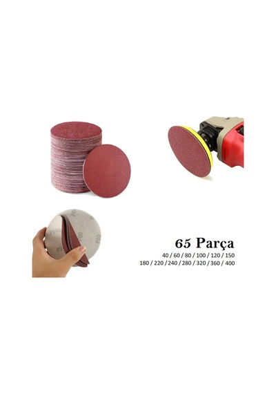 Venoa Ahşap Metal Cırt Zımpara Kağıdı 115 Mm 65 Parça