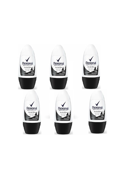 Rexona Invisible Black+White Kadın Roll-On Deodorant 50 ML x 6