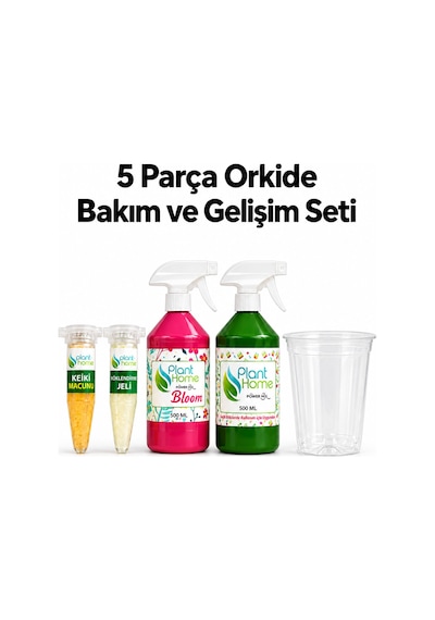 Orkide Bakım Seti Saksı Keiki Macunu Köklendirme Jeli Power Mix Bloom 5 Parça 1 L