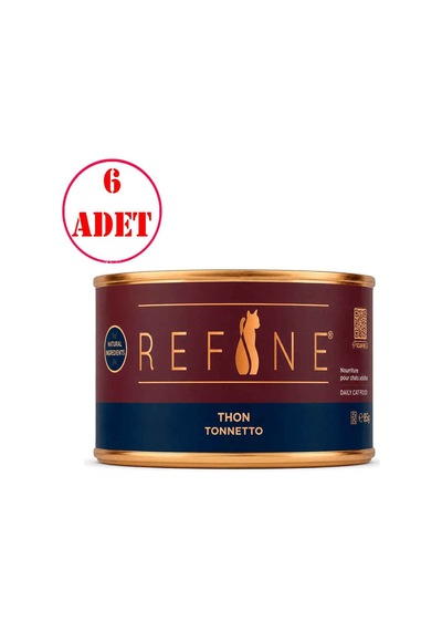 Refine Kedi Konservesi Ton Balıklı 85 Gr 6 Ad