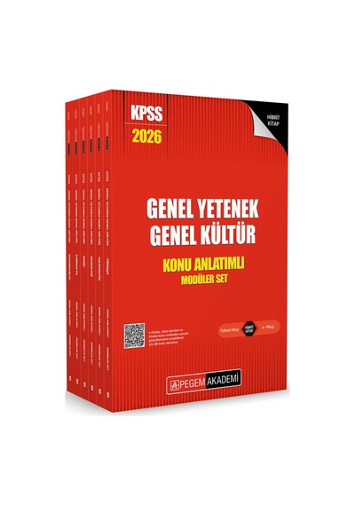 Pegem 2026 Kpss Genel Yetenek Genel Kültür Lisans Konu Anlatımlı Modüler Set 6 Kitap