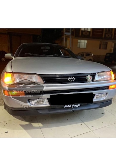 Toyota Corolla Uyumlu Ae101 Efsane Kasa 1991-1998 Uyumlu Üniversal Astra H Lip Esnek Ön Lip 2 Parça Tampon Altı Dil Karlık Ön Ek 00 Şüscaroto Aksesuar