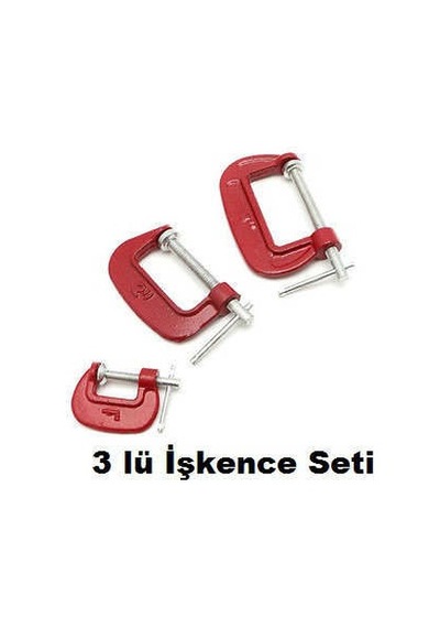 Çelik Demir Işkence G Tipi Mengene 3 Boy 10 MM 8 MM 5 MM 3 Lü Set