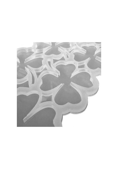 Epoksi Silikon Kalıp Yonca Bardak Altı Ve Magnet Kalıp 6.8 Cm 10 Lu Şeffaf