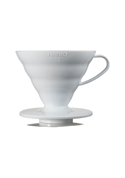 V60 02 Dripper, Kahve Damlatıcı, Beyaz Plastik Aeropress