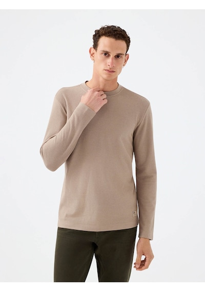 Loft Regular Fit Bej Erkek Uzun Kollu T-shirt Lf2040679 Bej