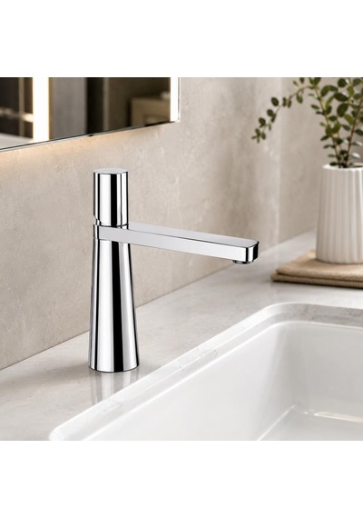 Arco Kısa Lavabo Bataryası Parlak Krom