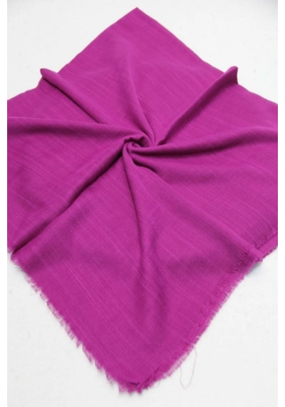 Melodi Scarf Kadın Tesettür Flamlı Eşarp Düz Flamlı Tülbent Mor Mor