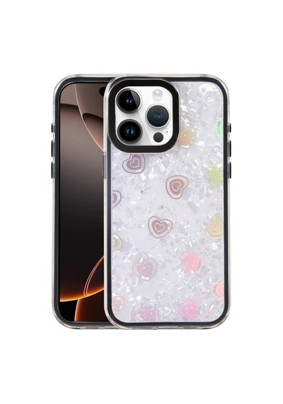 Apple iPhone Uyumlu, 15 Pro Lumi Desenli Kapak - Siyah