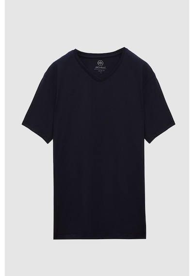 D's Damat Ds Damat Lacivert V Yaka %100 Pamuk T-shirt 4HC141996755M Lacivert