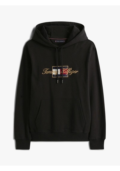 Tommy Hilfiger Mw0mw41502 Icon Gold Erkek Sweatshirt Siyah