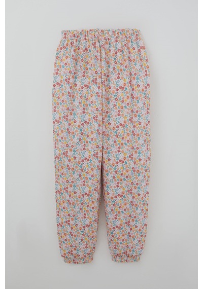 Breeze Kız Çocuk Pijama Takımı Renkli Çiçek Desenli 4-8 Yaş, Karışık Renk