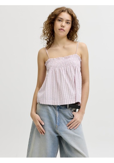 Kadin Kare Yaka Kolsuz Bluz - Zoe - 12287760 Pink Lady