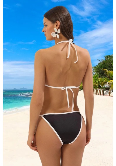 Ersefa Tasarım Bikini Takımı Su Sporları İçin Yaz Koleksiyonu Klora Daya Siyah
