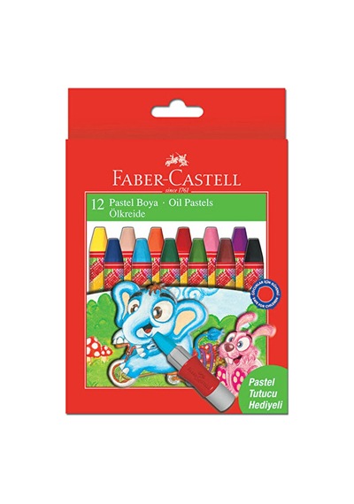Faber Castell Pastel 12 Renk Pastel Tutucu Hed