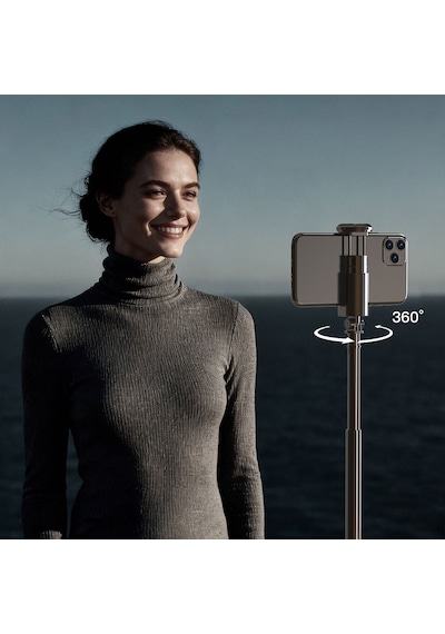 Lenyes Lph127 360 Dönebilen Bluetooth Kumandalı Tripod Ve Selfie Çubuğu Siyah