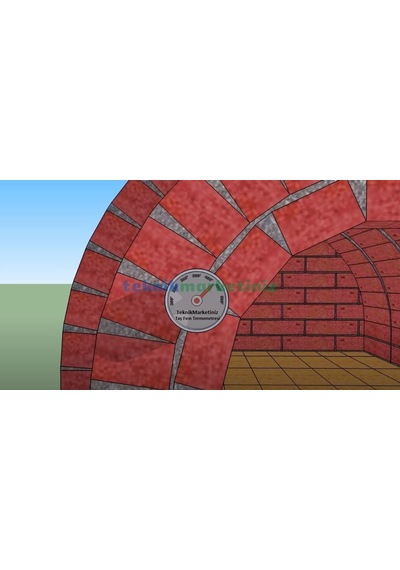 Pakkens 63 MM Fırın. Kazan Termometresi 500 C Derece 10 Cm Dalma Boylu